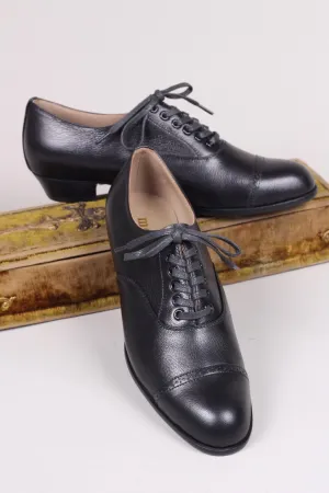 Edwardian style Oxford shoe, 1900-1920 - black - Florence