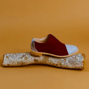 EMBER Red Suede & Grey Oxfords